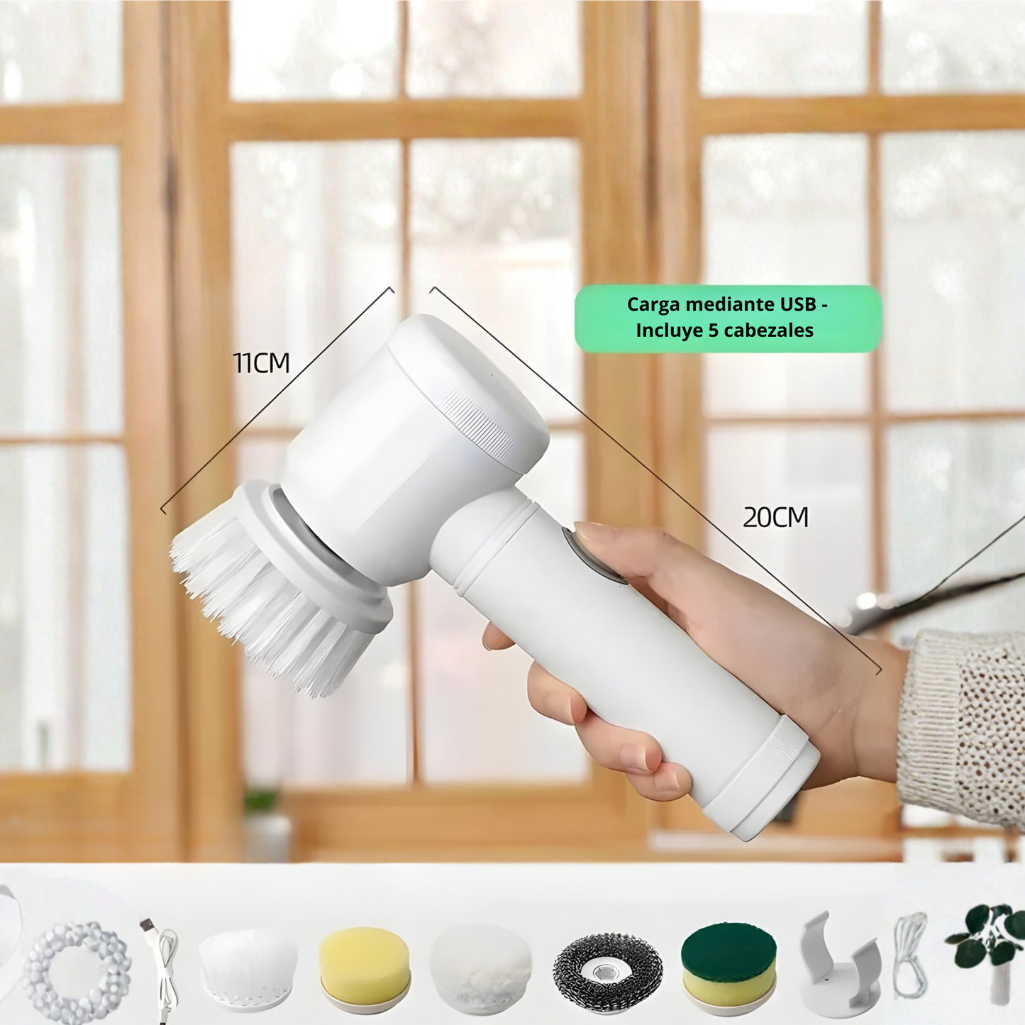 Cepillo de Limpieza con 5 Cabezales